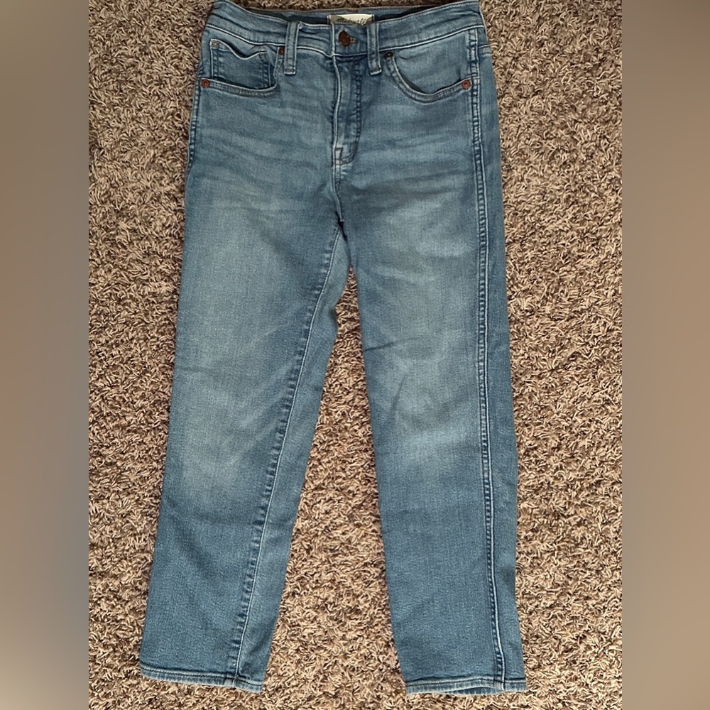Madewell Stovepipe Jean. Size 25 petite light wash. Very Good used condition.